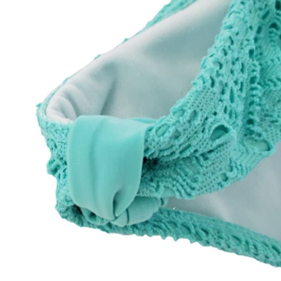 2 FOR $5 SALE Girl's Aqua Lace Crochet Bikini  Set Size M (7/8) - Picture 9 of 12